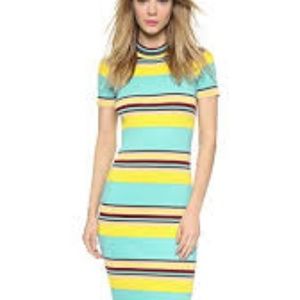 DKNY Stripe Short Sleeve Dress
